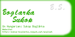 boglarka sukop business card